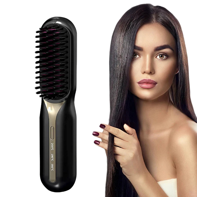 Escova Alisadora de Cabelo 5 em 1 Sem Fio PureGlam